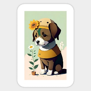 a cute dog Sticker